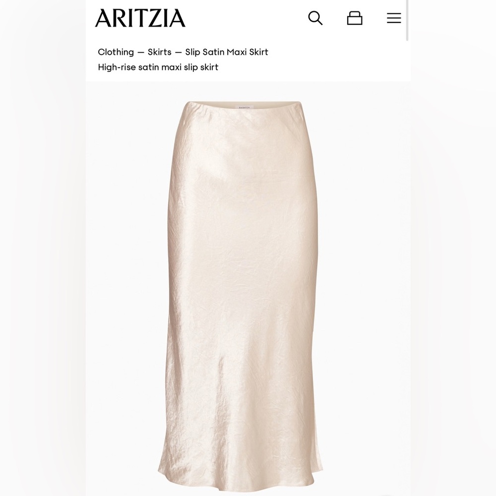 Aritzia Babaton Slip Satin Maxi Skirt